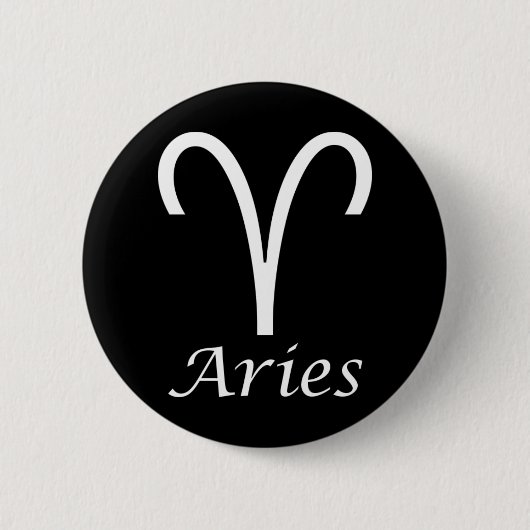 "Aries" Zodiac-Zeichen Button (Vorderseite)