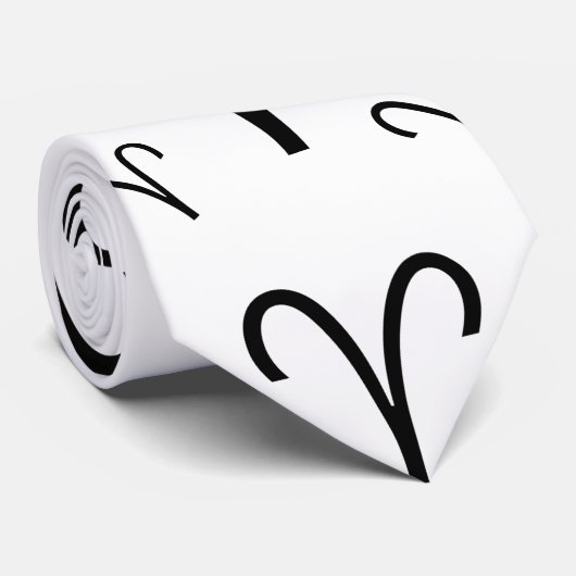 "Aries" Zodiac-Zeichen Krawatte (Gerollt)