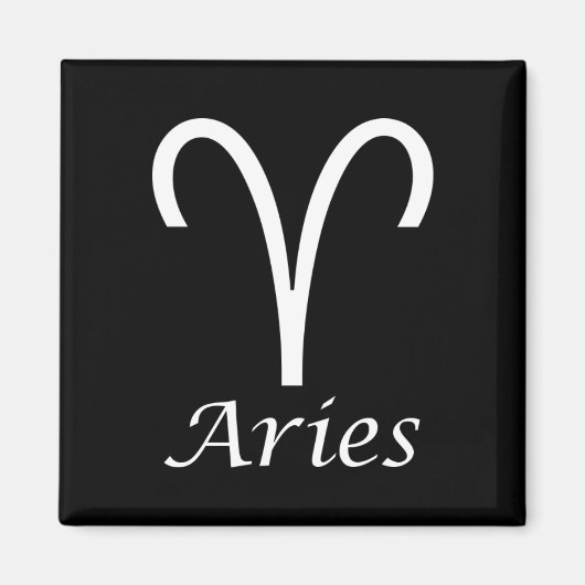 "Aries" Zodiac-Zeichen Magnet (Vorne)