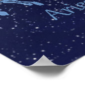 Aries Zodiac-Zeichen und Konstellation Poster (Ecke)