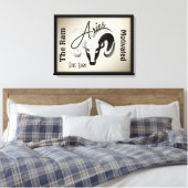 Aries Zodiac Zeichen und Symbol Gerahmt Leinwanddruck (Insitu (Schlafzimmer))