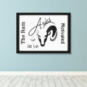 Aries Zodiac Zeichen und Symbol Gerahmt Leinwanddruck (Insitu (Holzboden))