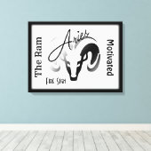 Aries Zodiac Zeichen und Symbol Gerahmt Leinwanddruck (Insitu (Holzboden))