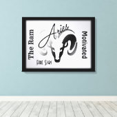 Aries Zodiac Zeichen und Symbol Gerahmt Leinwanddruck (Insitu (Holzboden))