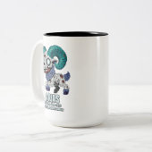 Aries Zombie Zweifarbige Tasse (Vorderseite Links)