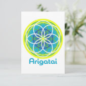 Arigatai Grußkarte - Erde Dankeskarte (Stehend Vorderseite)