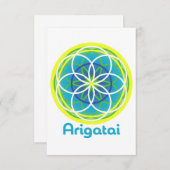 Arigatai Grußkarte - Erde Dankeskarte (Vorne/Hinten)