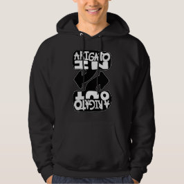 Arigato In, Arigato Out (black and white) Hoodie