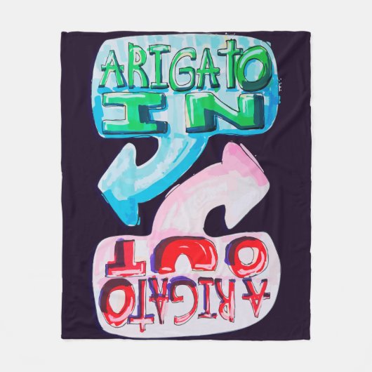 Arigato In, Arigato Out Fleecedecke (Vorderseite)