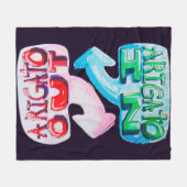 Arigato In, Arigato Out Fleecedecke (Vorderseite (Horizontal))