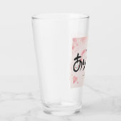 Arigatou Japanese Thank You Floral Calligraphy Glas (Rechts)
