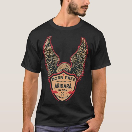 Arikara Native Amerikanische Ureinwohner Geboren F T-Shirt (Vorderseite)