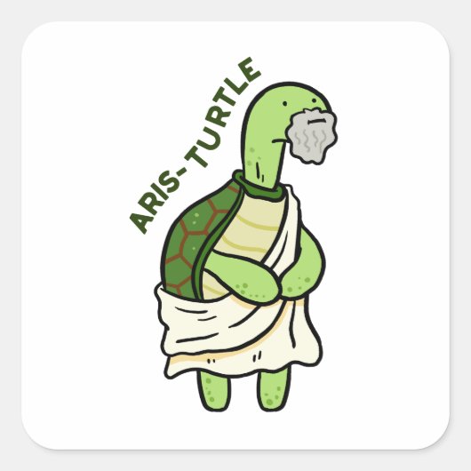 Aris-Schildkröte Philosophie Pun Sticker (Vorderseite)