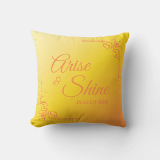 Arise & Shine Isaiah 60:1 Gelb Kissen