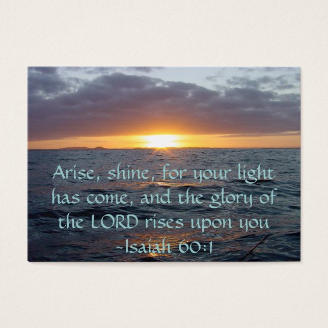 Arise Shine - Isaiah 60:1 Traktkarten / (Vorderseite)