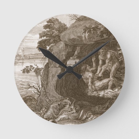 Aristeus Compels Proteus to Reveal his Oracles, 17 Runde Wanduhr (Vorderseite)