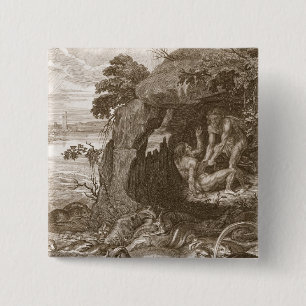 Aristeus zwingt Proteus, um seine Orakel, 17 Button