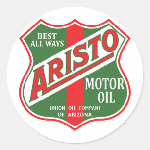 Aristo Motoröl Vintage Schild Reproduktion Runder Aufkleber