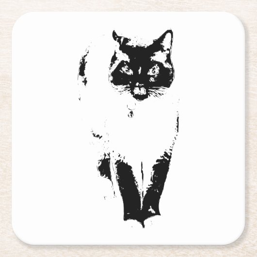 Aristocat Attitude Rechteckiger Pappuntersetzer (Vorderseite)