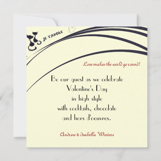 AristoCat Valentine - Party Einladung (Rückseite)