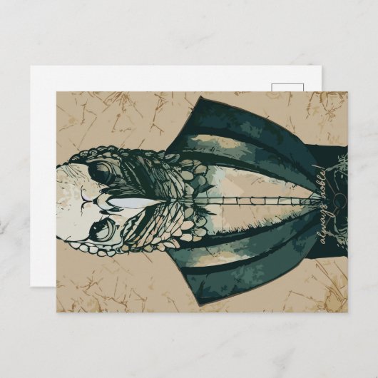 Aristocrat Bald Eagle Statue Postkarte (Vorne/Hinten)