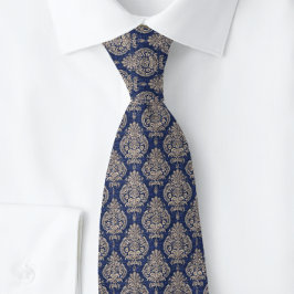 Aristocrat Damask Blue NeckTie Krawatte