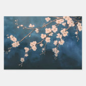 Aristocrat Lady Elegant Portrait Navy Blue Geschenkpapier Set (Vorderseite 3)