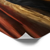 Aristocratic Bison Portrait, Funny Animal Poster (Ecke)