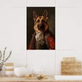 Aristocratic German Shepherd Print, Renaissance Poster (Küche)