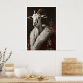 Aristocratic Goat Portrait, Renaissance Animal Art Poster (Küche)