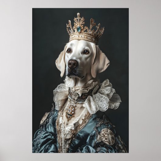 Aristocratic Labrador Art Print, Funny Renaissance Poster (Vorne)