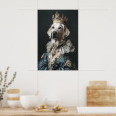 Aristocratic Labrador Art Print, Funny Renaissance Poster (Küche)