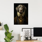 Aristocratic Labrador Portrait, Funny Royal Dog Poster (Heimbüro)