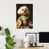 Aristocratic Maltese Dog Art Print, Renaissance Poster (Heimbüro)