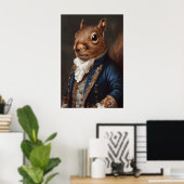 Aristocratic Squirrel Portrait, Renaissance Animal Poster (Heimbüro)