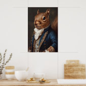 Aristocratic Squirrel Portrait, Renaissance Animal Poster (Küche)