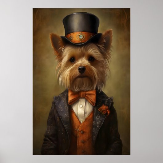 Aristocratic Yorkshire Terrier Print, Renaissance Poster (Vorne)