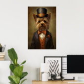 Aristocratic Yorkshire Terrier Print, Renaissance Poster (Heimbüro)