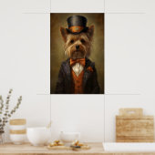 Aristocratic Yorkshire Terrier Print, Renaissance Poster (Küche)