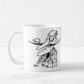 Aristokrat hat Handle-Bar Mustache & Bell. Funny Kaffeetasse (Links)