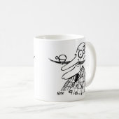 Aristokrat mit Handle-Bar Mustache & Bell. Funny Kaffeetasse (VorderseiteRechts)