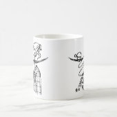 Aristokrat mit Handle-Bar Mustache & Bell. Funny Kaffeetasse (Mittel)