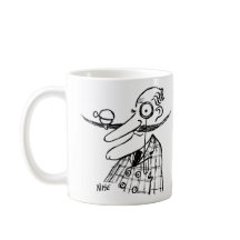 Aristokrat mit Handle-Bar Mustache & Bell. Funny