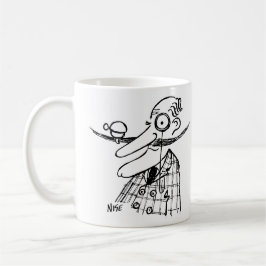 Aristokrat mit Handle-Bar Mustache & Bell. Funny Kaffeetasse