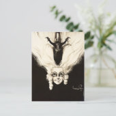 Aristokrat Wig Hair Vintag Marionette Postkarte (Stehend Vorderseite)