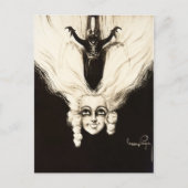 Aristokrat Wig Hair Vintag Marionette Postkarte (Vorderseite)