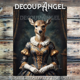 Aristokratische Doe - Decoupage- Seidenpapier