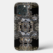 Aristokratische Monogramm Case-Mate iPhone Hülle (Rückseite)