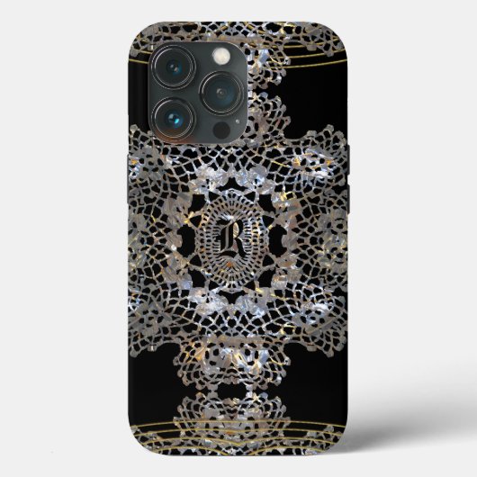 Aristokratische Monogramm Case-Mate iPhone Hülle (Rückseite)