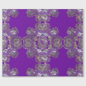 Aristokratische Monogramm Lila Geschenkpapier (Flach)